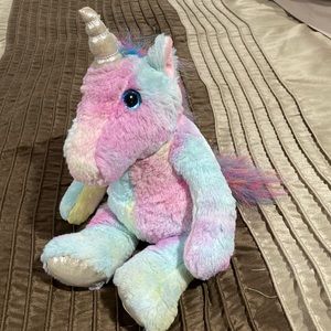Unicorn stuff animal vibrates for comfort
